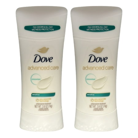 Pack of (2) Dove Advanced Care Antiperspirant Deodorant, Sensitive 2.6 Ounces