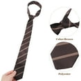 thumbnail image 3 of Corbata a rayas estilo escolar, preanudada, para hombres y niños, clásica de poliéster para uniformes escolares y decoraciones navideñas., 3 of 6