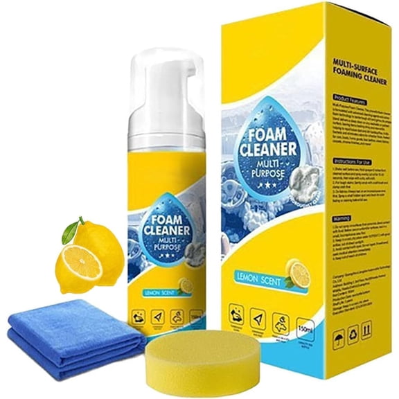 Powerful & Multipurpose Car Interior Foam Cleaner - 2026 New All Around Master Foam Cleaner, Quick Spray and Wipe All Purpose Waterless Detailer, Cars Seat Foams Cleaners Spray