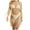 Beige, variant on RUTAYY Swimwear Women Long Sleeved Bikini Knitted Beach Smock Hand Hook Hollow Knit Skirt Bohemian Swim Wear
