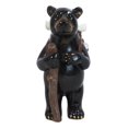 thumbnail image 4 of Western Rustic Backpacking Black Bear With Trekking Pole On A Hike Figurine, 4 of 5