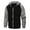 Black, variant on Herrnalise Men Zipper Casual Patchwork Hooded Long Sleeved Brushed Outwear Jacket Gray
