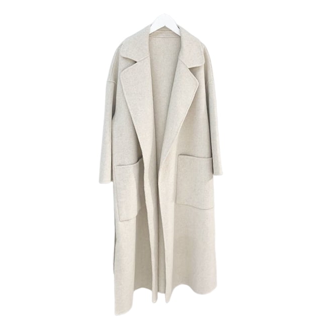 Sonducket Otoño Invierno frente abierto abrigo boda fiesta ceremonia niñas cálido cárdigan manga larga solapa ropa con bolsillos laterales ropa Abrigos y chamarras Beige METRO Sonducket AP013494-12