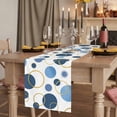 thumbnail image 2 of Table Runners 70 Inches Long Dress Scarves, Blue Polka Dots Farmhouse Coffee/Dining/Kitchen Table Decor, Holiday Table Runner, Modern Abstract Art 13x70 Inch, 2 of 9