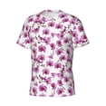 thumbnail image 5 of Vsdgher Orchids Flowers Print Men's Dry Fit Mesh Athletic Shirts Moisture Wicking Tennis T-Shirt Tops, 5 of 9