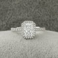 thumbnail image 4 of Cora Jewellery Dainty 1CT Radiant Moissanite Halo Engagement Ring For Women, 14K Yellow Gold, 4 of 7
