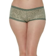 Maidenform® One Fab Fit® Microfiber Boyshort Underwear with Lace 40760 Color: Pewter Green Print Size: 6