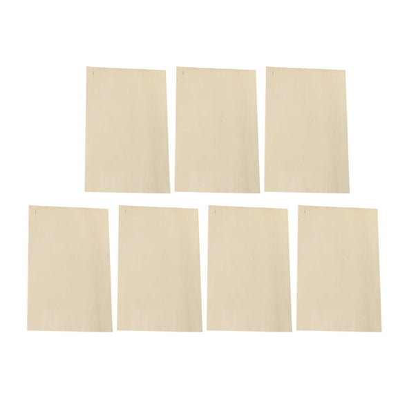 Raindrops 7pcs Thin Basswood Plywood Sheets 12x8X0.12 Inch Wooden Rectangle Unfinished Wood Boards for DIY Wood Burning Drawing Craft Projects