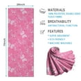 thumbnail image 2 of Pink Butterfly Pattern Hot Yoga Mat Towel Non Slip for Hot Yoga - Quick-Drying Yoga Mat Cover with 4 Corner Pockets with Travel Bag - Hot Yoga Towel Non Slip Grip Moisture Wicking Sweat 70"x26", 2 of 6