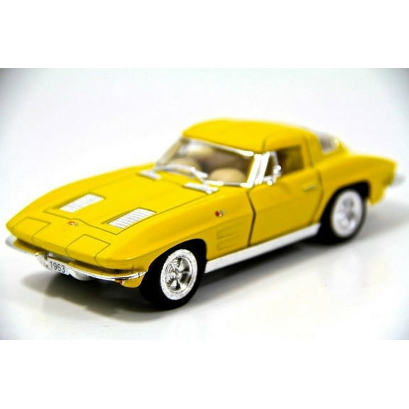 Kinsmart 5" 1963 Chevy Chevrolet Corvette Stingray Diecast Model Toy 1:36 Yellow