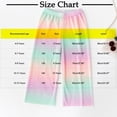 thumbnail image 2 of Girls Chiffon Pants Checkered Wide Leg Ribbed Pants Stretchy Mid Rise Summer Casual Long Trousers 8T, 2 of 3