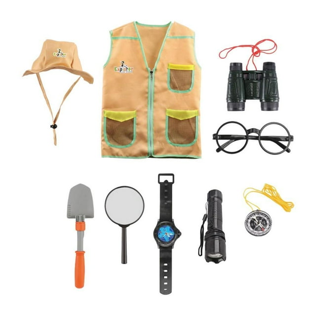 Kits de aventuras al aire libre para niños, conjunto de disfraces de explorador para niños, kits de ciencias educativas para niños de 3 a 7 años