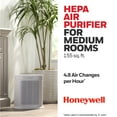 thumbnail image 4 of Honeywell Air Purifier, HPA104, 750 sq ft, HEPA Filter, Allergen, Smoke, Pollen, Dust Reducer, 4 of 12