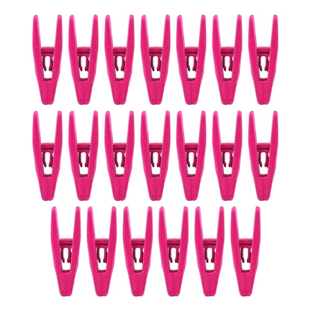 Clip para colgar ropa Injueey de 20 piezas color Rosa roja