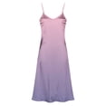 thumbnail image 5 of Puntoco Summer Satin Spaghetti Strap Cowl Neck Backless Midi Dresses for Women Elegant Tie Low Back gradient summer Dress Multicolor L(L), 5 of 8
