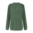 thumbnail image 6 of RYRJJ Womens Soft Ribbed Knit Hoodie Sweaters Long Sleeve Pullover Shirts Lightweight Drawstring Fall Sweatshirt Tops with Pocket(Army Green,M), 6 of 8