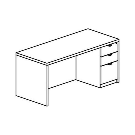 UPC: 0035255184410 | Lorell PD3672RSPGE Prominence 2.0 Right Pedestal Laminate Desk Unit
