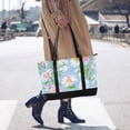 thumbnail image 4 of FORMRS Canvas Laptop Tote Bag for Women with 15.6" Computer Compartments Shoulder Handbag, Blue Floral, 4 of 7