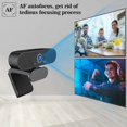 thumbnail image 3 of Webcam with Microphone, Webcam for pc with Protective Webcam Cover, 1080P HD USB Aotofocus Web Camera for Video Conferencing, Live Streaming, Games, V, 3 of 5