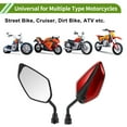 thumbnail image 7 of Unique Bargains Universal Motorcycle Rear View Mirrors Adjustable Bar End Side Mirrors Mount Iron Plastic 1 Set M10 Leaf Shape Red, 7 of 7