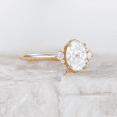 thumbnail image 3 of Jewelerix 10K Yellow Gold Vermeil Valentine Day Ring Luxury Oval Cut Engagement Ring Handmade Moissanite Side Stone Women Bridal Gift Jewelry, 3 of 5
