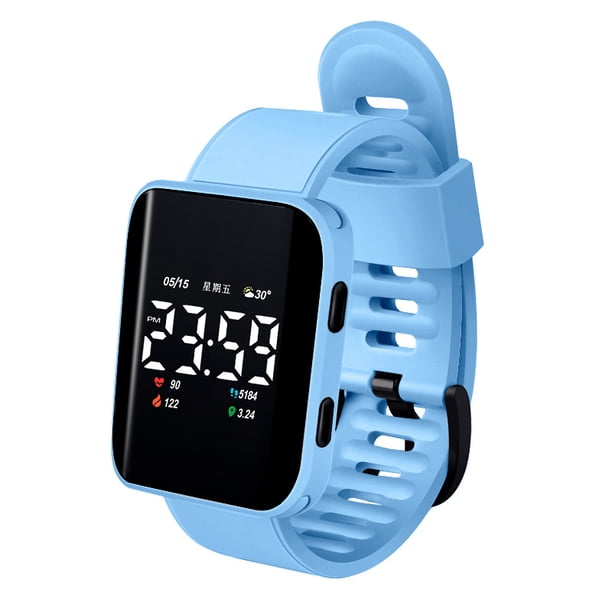 Reloj electrónico LED para estudiantes de primaria, moderno, deportivo, para exteriores, resistente al agua, reloj pulsera electrónico para niños
