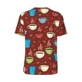 thumbnail image 2 of Daiia Coffee Cups Mens Baseball Jersey Button Down Shirts Short Sleeve Sports Uniforms-4X-Large, 2 of 9
