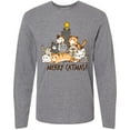 thumbnail image 3 of Inktastic Merry Catmas with Cat Tree and Yellow Star Long Sleeve T-Shirt, 3 of 5