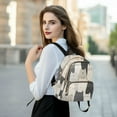 thumbnail image 6 of FORMRS Mini Backpack Purse for Women Travel Daypack Casual Shoulder Bag, White Cute Cats, 6 of 7