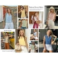 thumbnail image 4 of BTFBM Womens Summer Tops Dressy Casual Floral Eyelet Sleeveless Button Down Shirts Boho Beach Vacation Outfits, 4 of 7