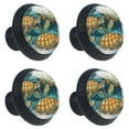 thumbnail image 2 of 4 Pcs Sea Turtle Knobs for Kitchen Cabinet Cupboard Dresser Bookcase Drawer Pulls Handles Round Home Decor, 2 of 8