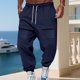 thumbnail image 4 of Ceisia Men's All-Season Solid Color Workwear Gift Sweatpants - Elastic Waistband Drawstring Pocket Oversized Comfort Pants, 4 of 9