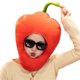 thumbnail image 1 of Capucha fotográfica con forma de fruta colorida y brillante, suave felpa, para la cabeza, con apertura para la cara, accesorio para fiesta de disfraces de celebridades de Internet, 1 of 8
