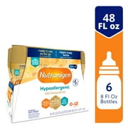 Nutramigen Hypoallergenic Liquid Baby Formula, Colic Relief from Cow's Milk Allergy Starts in 24H, 8 FL Oz, 6 Count