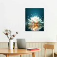 thumbnail image 2 of COMIO Blue Lotus Flower Wall Art Zen Decor Spiritual Meditation Yoga Magic Pictures for Bedroom Bathroom Home Decoration Canvas Stretched and Framed Ready to Hang 16x20 Inch, 2 of 4
