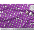 thumbnail image 3 of Soimoi Poly Georgette Fabric Dot & Penguin Ocean Print Fabric by Yard 42 Inch Wide, 3 of 3