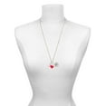 thumbnail image 3 of Delight Jewelry Silvertone Hummingbird Disc - Red Heart Nurse Strong Zoe Necklace, 3 of 4