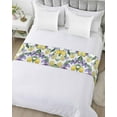 thumbnail image 5 of Xipuska Lemon Bed Runners for Twin Size Bed, Decorative Bed Throws for Foot of Bed, Purple Flower Floral Watercolor Summer Bed Runner Sofa Throw Bedding Scarf Protector Slipcover for Bedroom/Hotel, 5 of 6