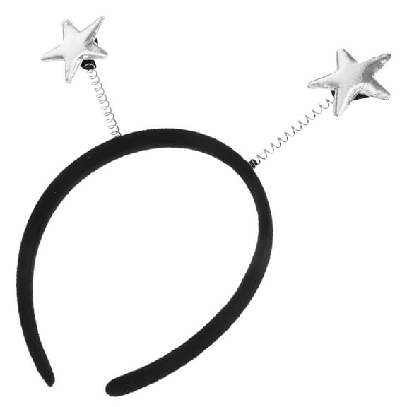 FELTECHELECTR Star Hairband 1Pack For Women Girls Silver Color With Iron Wire Plastic Cloth For Party Decoration present Option