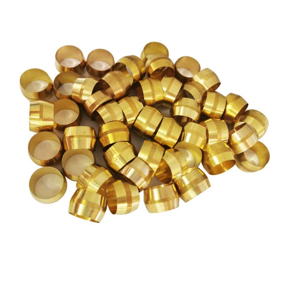 Manchon de Raccord de Compression en Laiton, 1/2 Pouces Tube OD (50 Pcs)