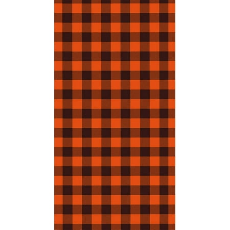 Boston International - Paper Guest Towel - Orange Buffalo Check