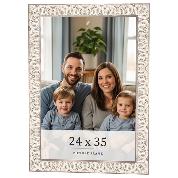 24x35 Frame White Real Wood Picture Frame Width 1.5 inches | Interior Frame Depth 0.5 inches |