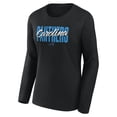 thumbnail image 2 of Women's Logo Athletic Black Carolina Panthers Grip Long Sleeve T-Shirt, 2 of 3