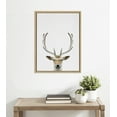 thumbnail image 5 of Kate and Laurel Sylvie Deer Color Framed Canvas Wall Art by Simon Te of Tai Prints, 18x24 Natural, Rustic Forest Animal Deer Portrait Art, 5 of 6