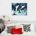thumbnail image 5 of ARISTURING  Orca and Girl Canvas Print Watercolor Painting Killer Whale Wall Art Marine Life Poster Abstract Decor Artwork Framed for Bedroom Living Room Bathroom Decoration Ready to Hang, 5 of 6