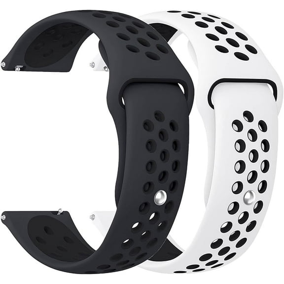 22mm Sport Bands for Samsung Galaxy Watch 3 Band 45mm/Galaxy Watch 46mm/Gear S3 Frontier/Classic Women/Men,Quick Release Breathable Silicone Wristband Correa Strap for Garmin vivoactive 4/Venu 2