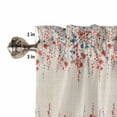 thumbnail image 5 of Hokiten Rod Pocket Curtain Valance, Red Blue Spring Floral Farmhouse Window Valance for Living Room, Bedroom, Kitchen Welcome Pastoral Botanical Rustic 60"W x 18"L, 5 of 8