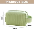 thumbnail image 2 of Bolsa de almacenamiento portátil de cuero color crema, de gran capacidad y multicolor, fácil de transportar y viajar., 2 of 5