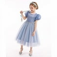 thumbnail image 4 of Vestido de princesa de primavera y verano Vestido de mujer con mangas abullonadas Vestido infantil grande Vestido de Frozen, 4 of 5