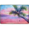 thumbnail image 4 of SKYSONIC 36x24in Watercolor Sunset Landscape Area Rug, Palm Swing Non-Slip Floor Carpet for Indoor Living Dining Room Bedroom, 4 of 7